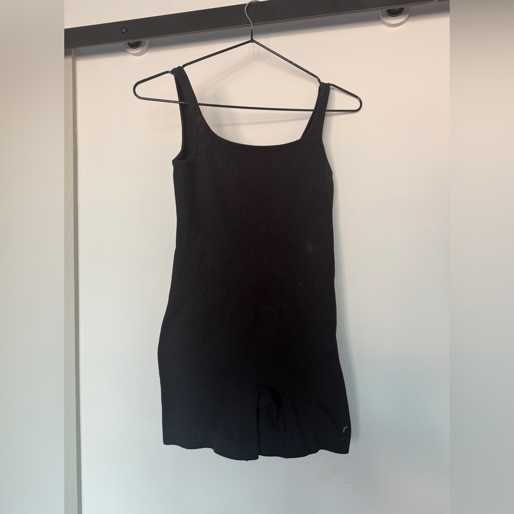 Paradise Black Ribbed Romper
